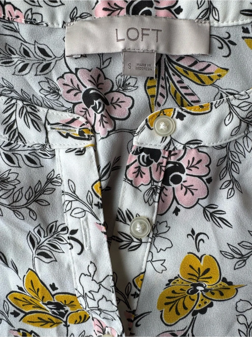 LOFT white floral